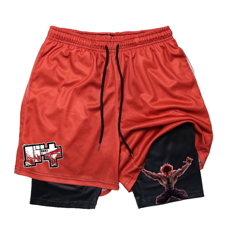 Baki Hanma Anime 2 In 1 Gym Shorts