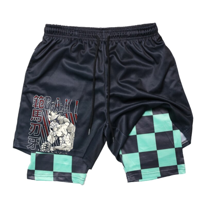 Baki Hanma Anime 2 In 1 Gym Shorts