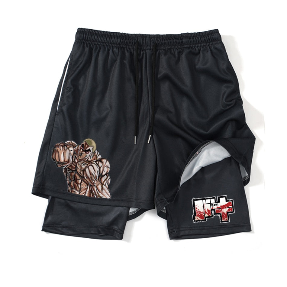 Baki Hanma Anime 2 In 1 Gym Shorts