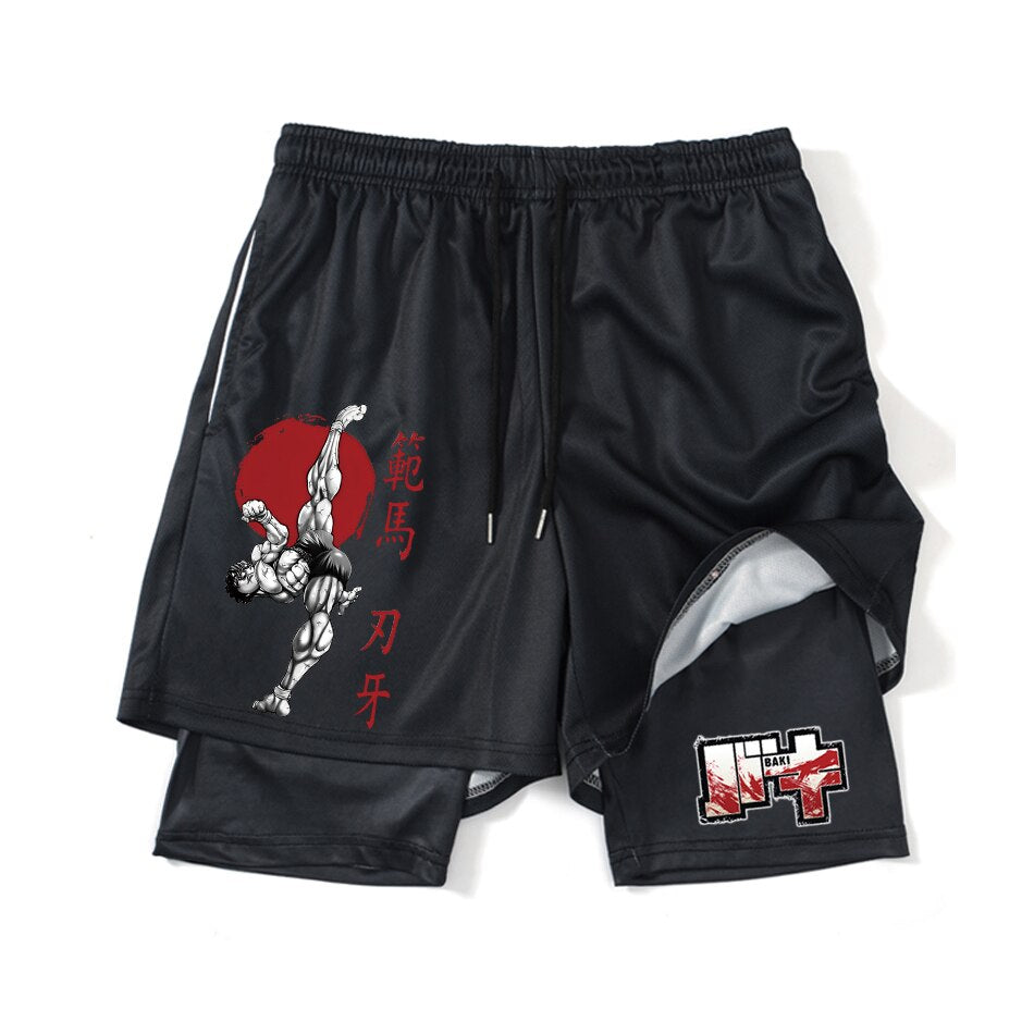 Baki Hanma Anime 2 In 1 Gym Shorts