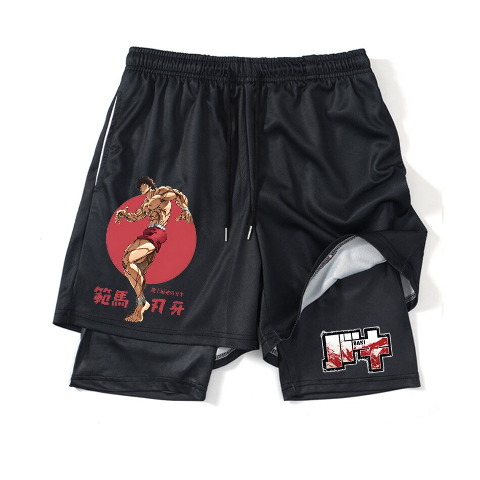 Baki Hanma Anime 2 In 1 Gym Shorts