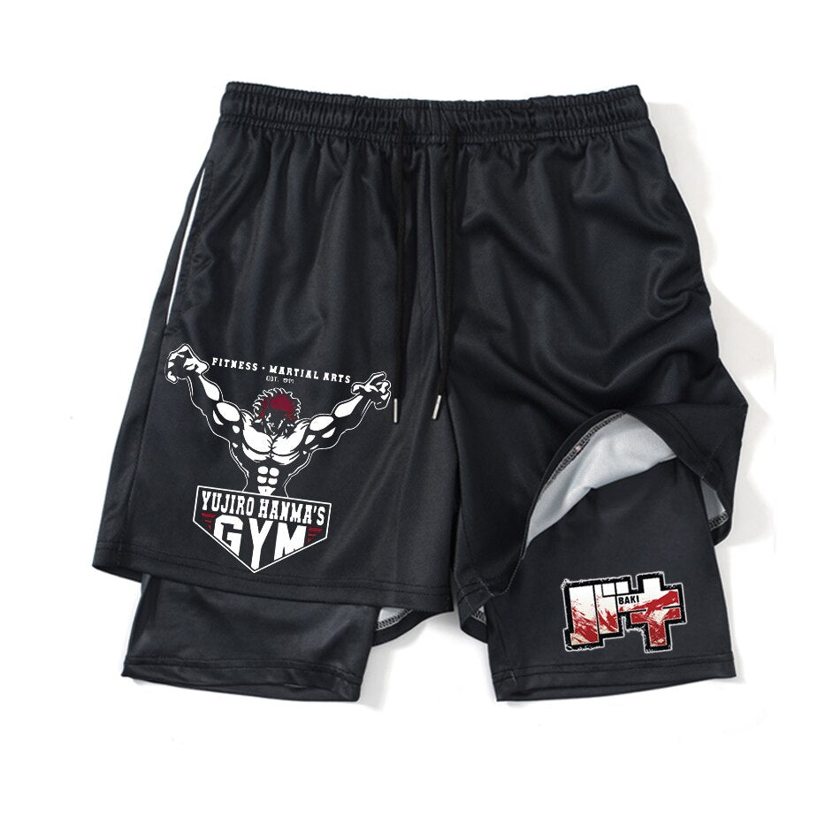 Baki Hanma Anime 2 In 1 Gym Shorts