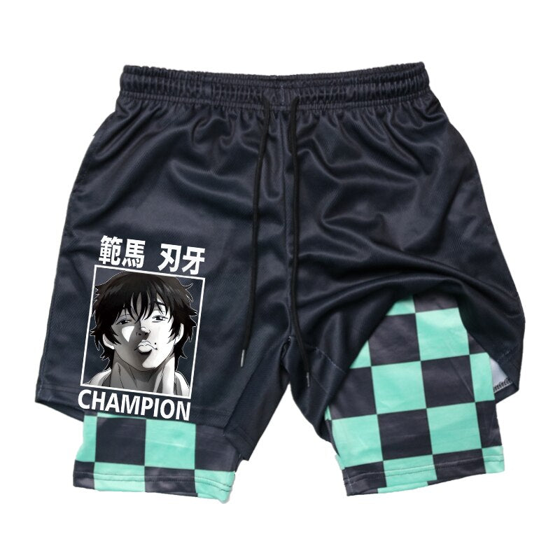 Baki Hanma Anime 2 In 1 Gym Shorts