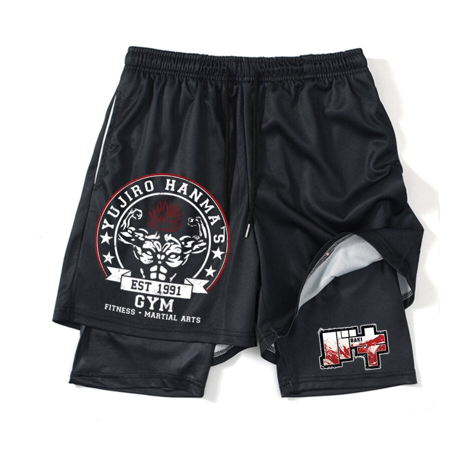 Baki Hanma Anime 2 In 1 Gym Shorts