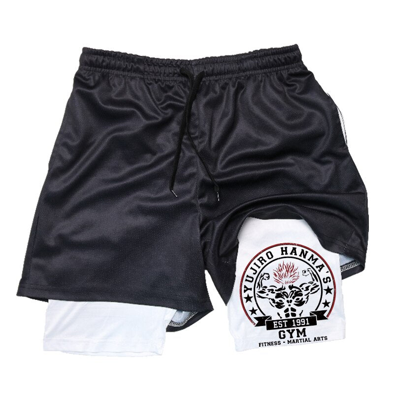 Baki Hanma Anime 2 In 1 Gym Shorts