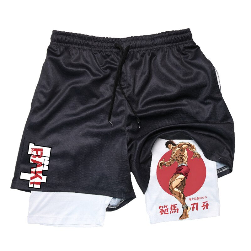 Baki Hanma Anime 2 In 1 Gym Shorts