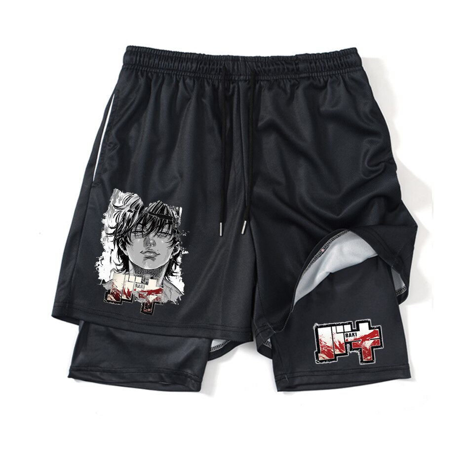 Baki Hanma Anime 2 In 1 Gym Shorts